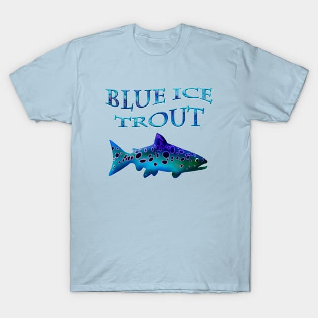 Blue Ice Trout T-Shirt by MikaelJenei